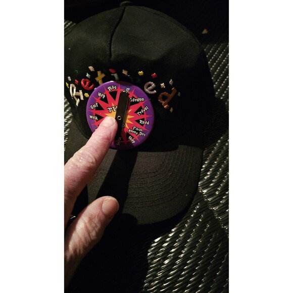 VINTAGE RETIRED TIME TO PIN SNAPBACK OSFA HAT CAP, BLACK, LAID BACK, NWOT! - Picture 2 of 5